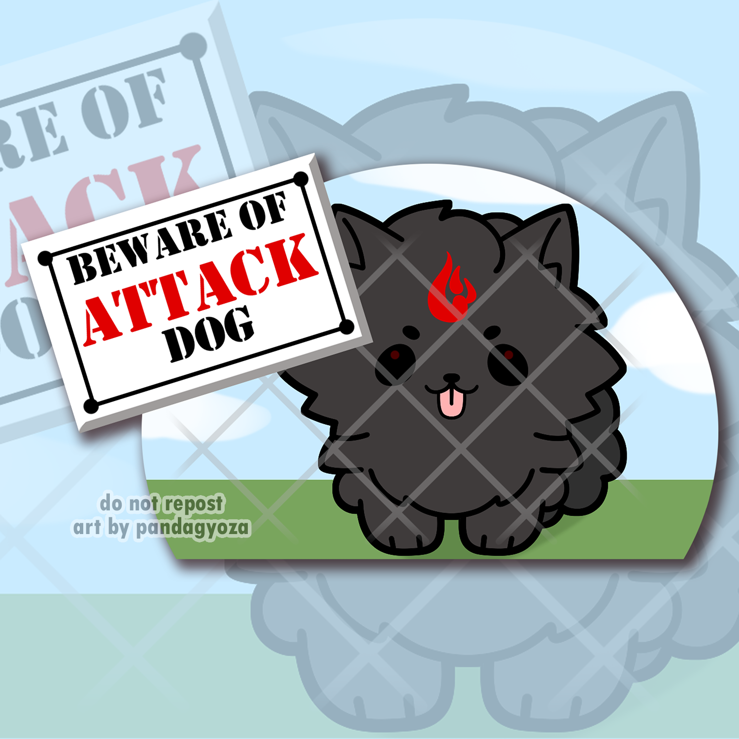 SVSSS: Beware of (Luo Binghe) Attack Dog Sticker
