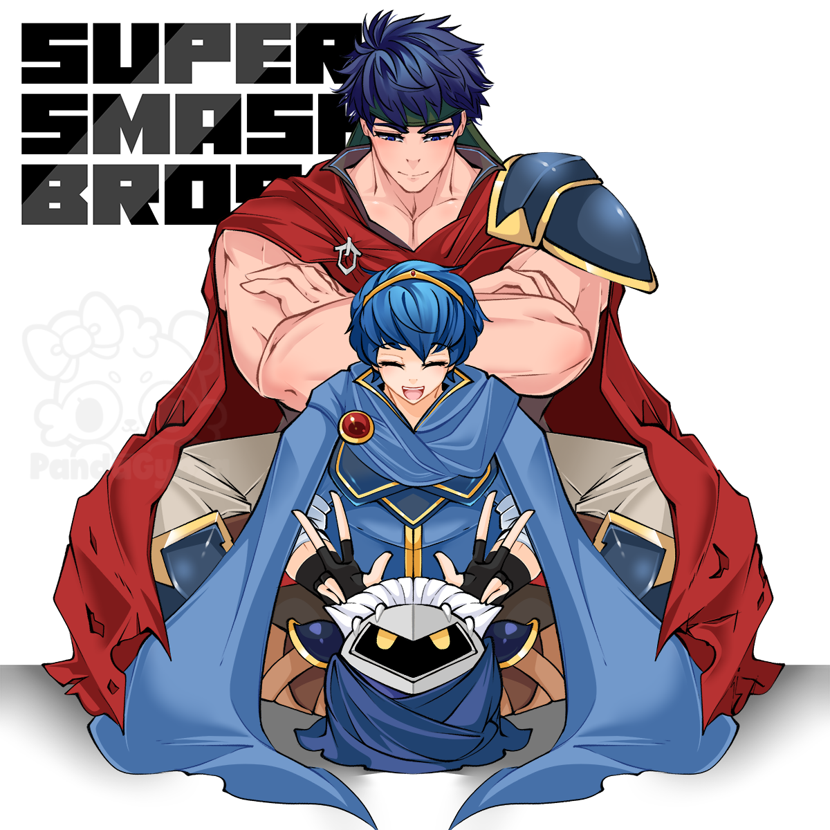 Super Smash Bros. (Subspace Emissary) Ike, Marth and Meta Knight Trio Square Print