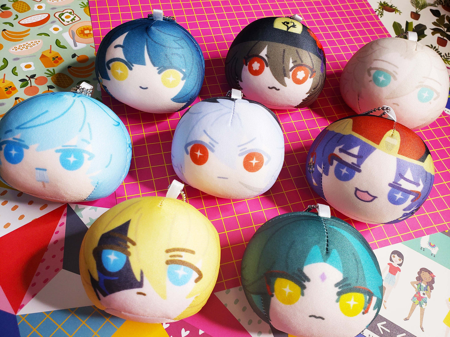 (DISCONTINUING) Genshin Impact: Squishy Mochi / Omanjuu Plush Toy Keychains