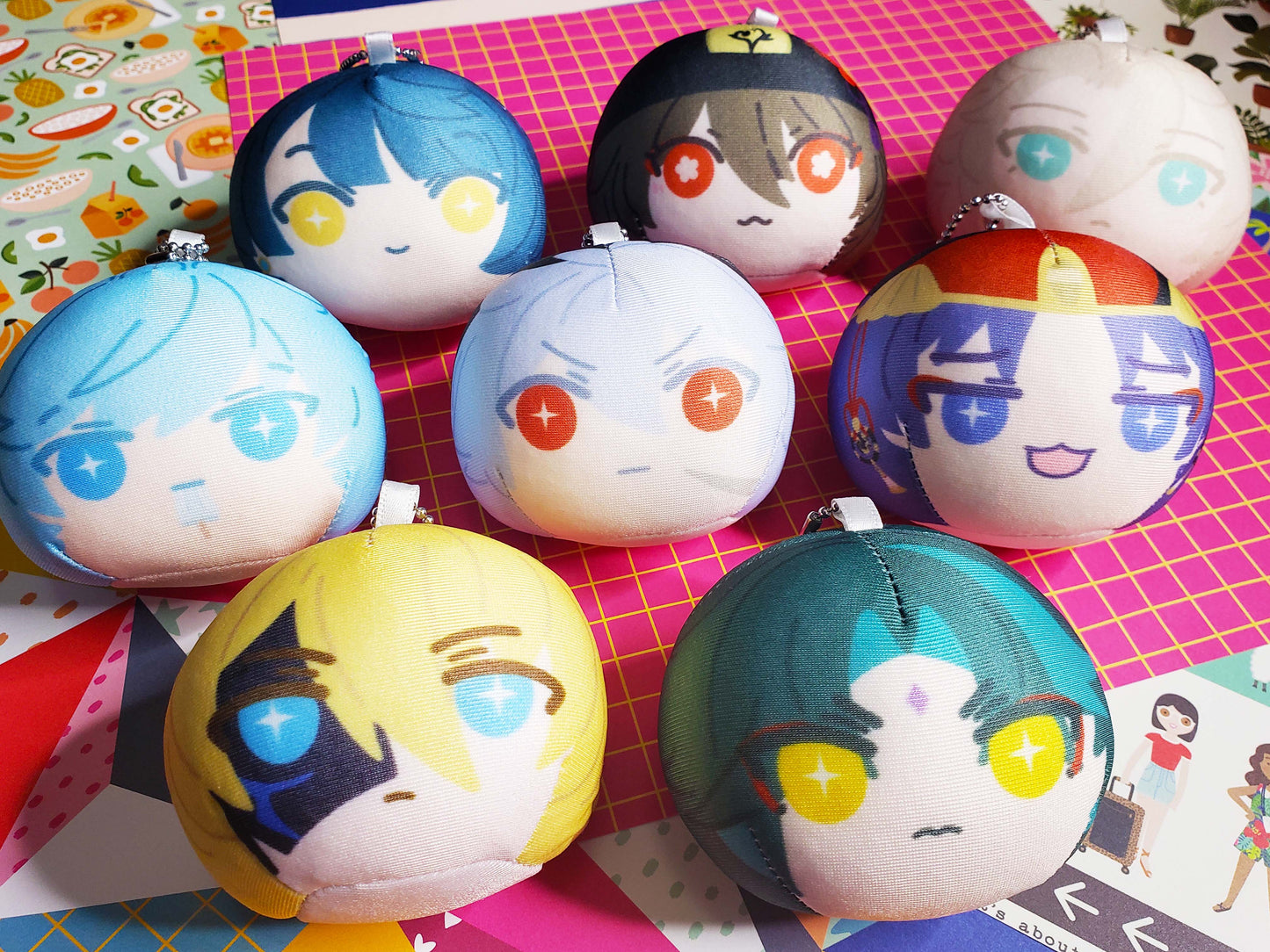 (DISCONTINUING) Genshin Impact: Squishy Mochi / Omanjuu Plush Toy Keychains