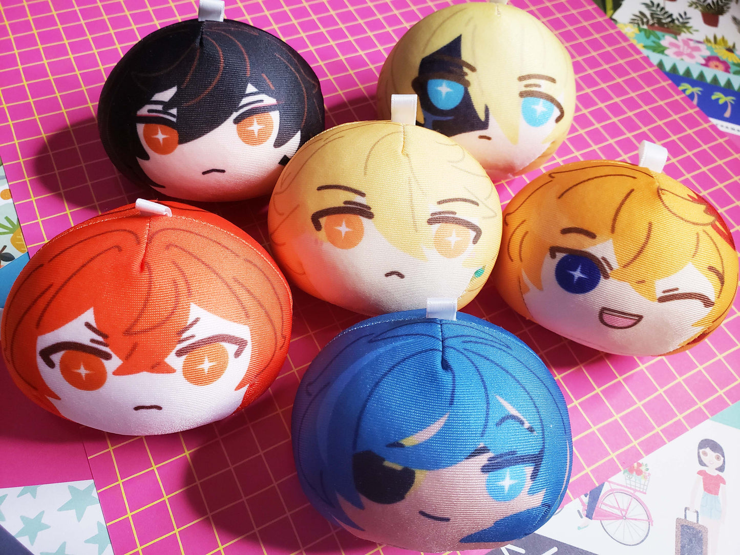 (DISCONTINUING) Genshin Impact: Squishy Mochi / Omanjuu Plush Toy Keychains