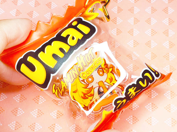 Demon Slayer / KnY: Kimetsu no Yaiba: Flaming Hot Cheetos Rengoku Snack Bag Keychain