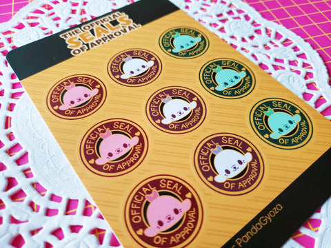 Adorable n' Cute Official Seals of Approval Sticker Sheets (FREE U.S. SHIPPING)