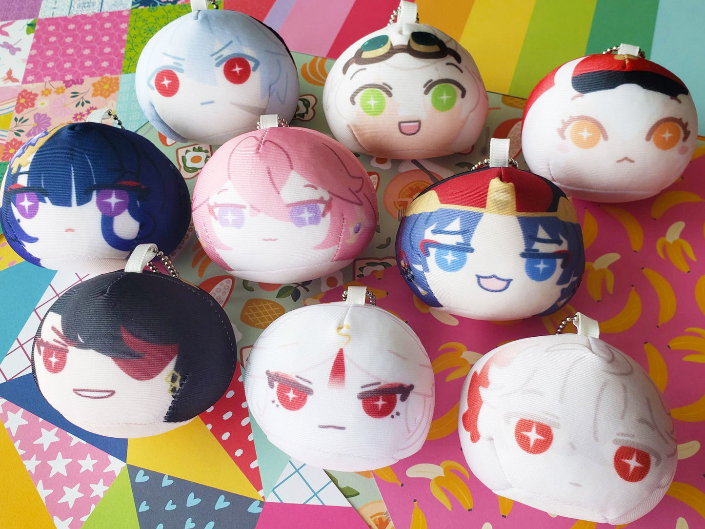 (DISCONTINUING) Genshin Impact: Squishy Mochi / Omanjuu Plush Toy Keychains