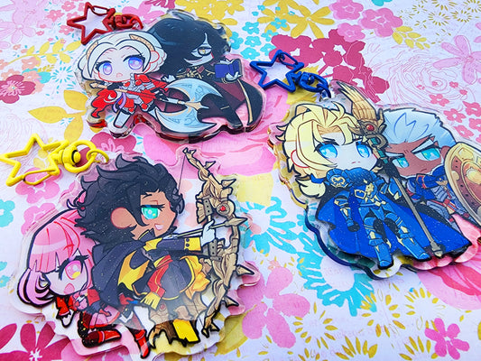 Fire Emblem: Three Hopes - 3D Glitter Acrylic Keychains