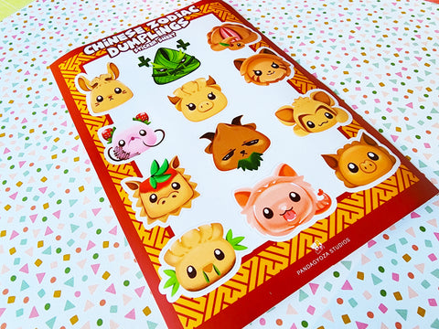 PandaGyoza's Chinese Zodiac Dumplings Sticker Sheet