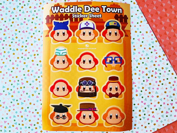 Kirby: Waddle Dee Town Sticker Sheet