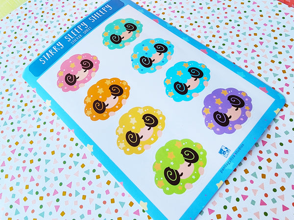 Adorable n' Cute: Starry Sleepy Sheepy Sticker Sheet