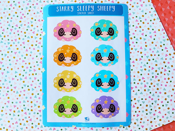 Adorable n' Cute: Starry Sleepy Sheepy Sticker Sheet