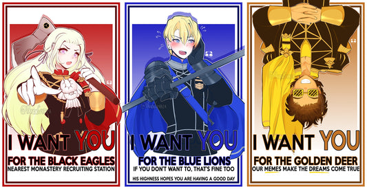 I WANT YOU! Recruitment Posters: FE3H Fire Emblem Three Houses Posters