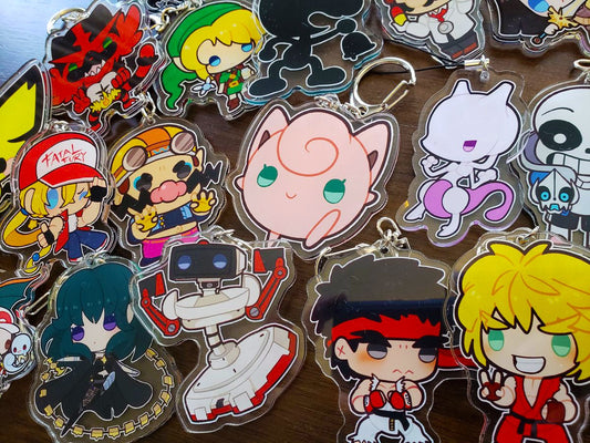 ALL Nintendo SSBU Super Smash Bros. Ultimate Double-Sided Keychains