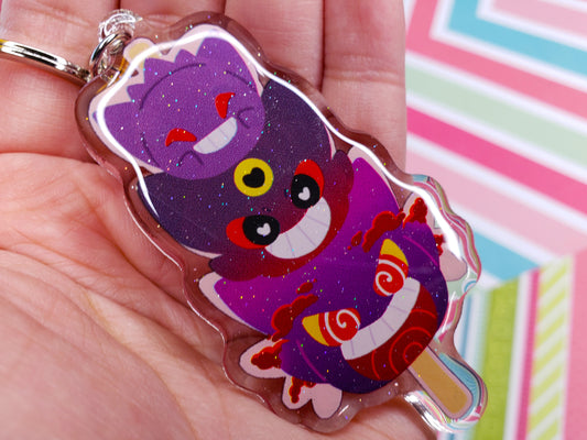 Pokemon Gengar and Clefairy Mochi Stack Keychain