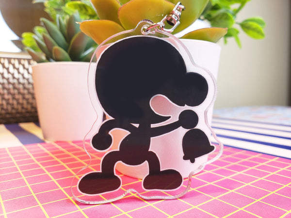 Nintendo SSBU Super Smash Bros. Ultimate Double-Sided 3 in. Keychain [ Mr. Game and Watch ]