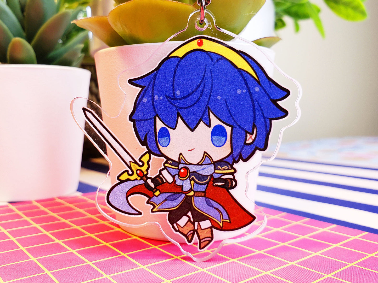 Nintendo SSBU Super Smash Bros. Ultimate Double-Sided 3 in. Keychain [ Marth ]