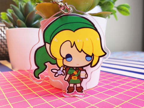 Nintendo SSBU Super Smash Bros. Ultimate Double-Sided 3 in. Keychain [ Young Link ]