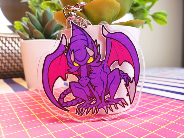 Nintendo SSBU Super Smash Bros. Ultimate Double-Sided 3 in. Keychain [ Ridley ]