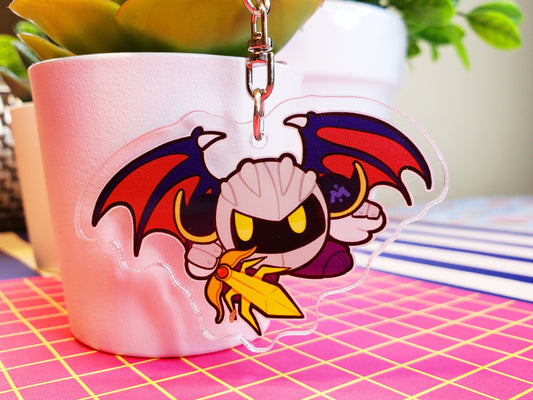 Nintendo SSBU Super Smash Bros. Ultimate Double-Sided 3 in. Keychain [ Meta Knight ]