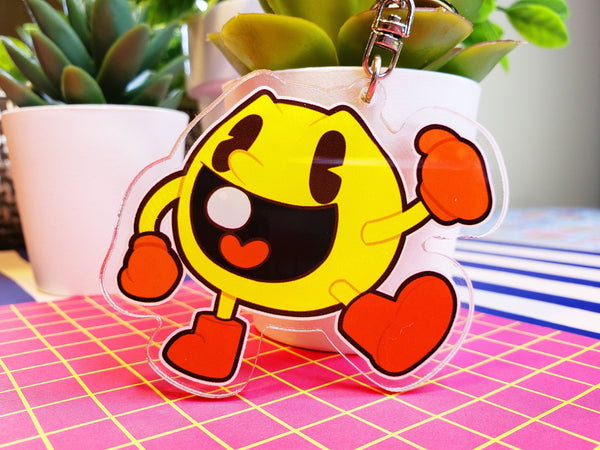 Nintendo SSBU Super Smash Bros. Ultimate Double-Sided 3 in. Keychain [ Pac-Man ]