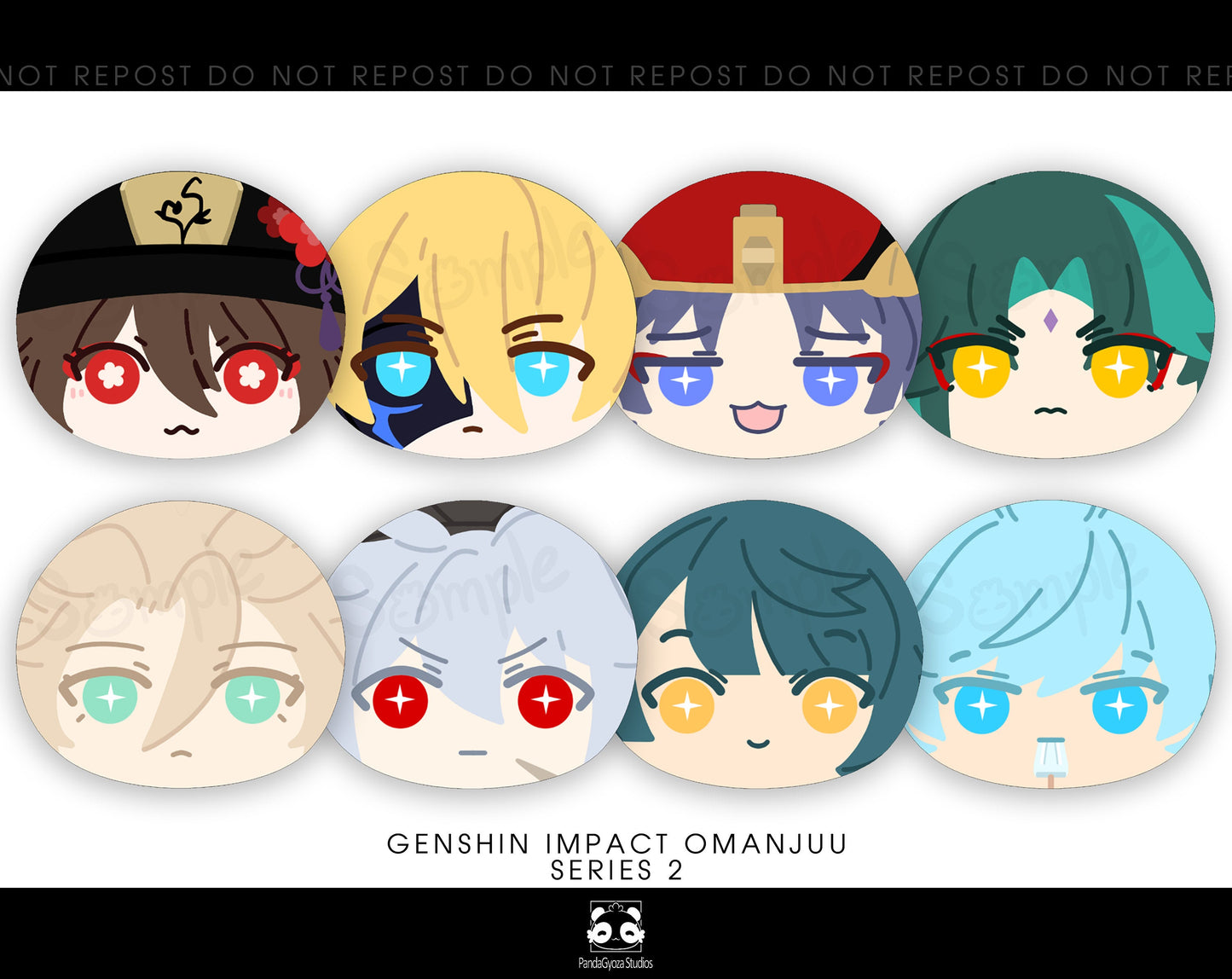 (DISCONTINUING) Genshin Impact: Squishy Mochi / Omanjuu Plush Toy Keychains