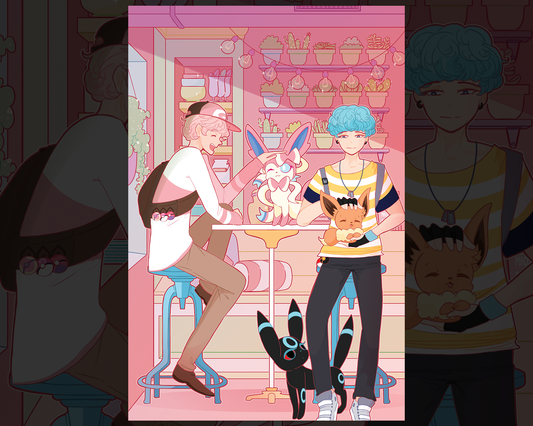 DISCONTINUING: Pokemon Café Hologram Print